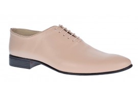 Pantofi barbati office, eleganti din piele naturala, culoare crem, ENZO